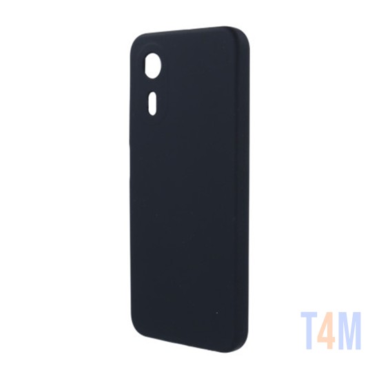 Silicone Case with Camera Shield for Oppo A17 Black